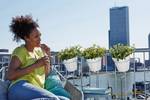 loft urban balkon potholder wit